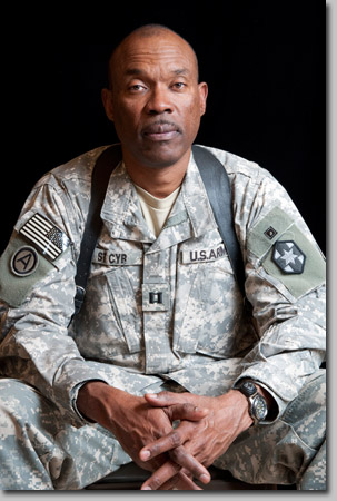<em>CPT St Cyr was born in Haiti and educated in the US. In his civilian job, he works at a VA medical center as a psychotherapist in their post-traumatic stress clinic. He works with veterans of World War II, Korea, Vietnam, Iraq and Afghanistan.</em><br/><br/>
The symptoms [of PTSD] are the same, regardless of the type of war. The experiences veterans relive are pretty much the same.<br/><br/>
World War II, for example, After 65 years some of those veterans, who are now in the 80s, are now coming forward with full blown PTSD. And the symptoms are the same with the veterans who just returned from the Iraq or Afghanistan war. 
